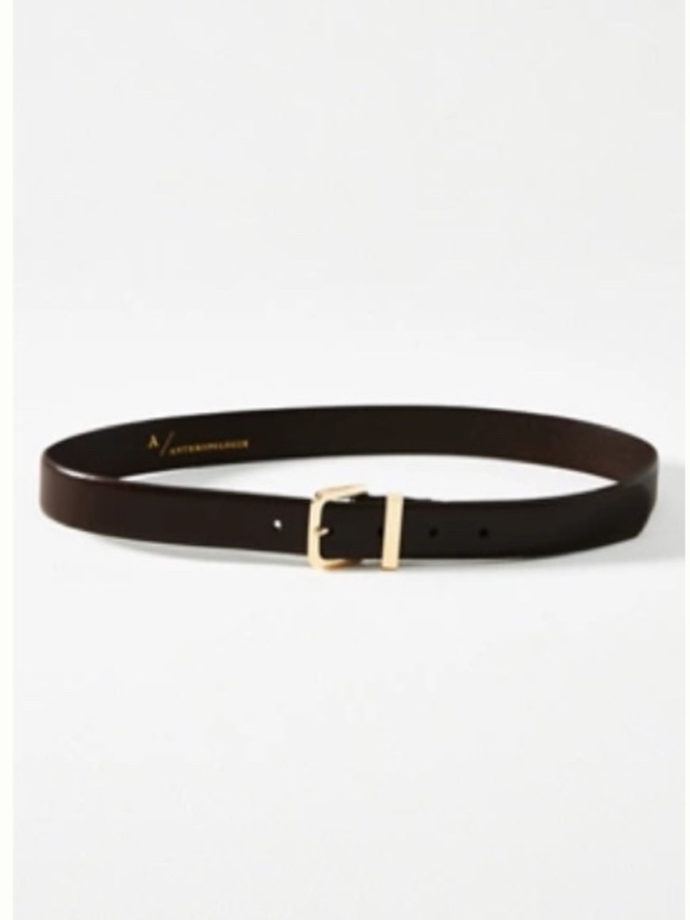 Anthropologie Brown Leather Loop Belt - 2X NWT